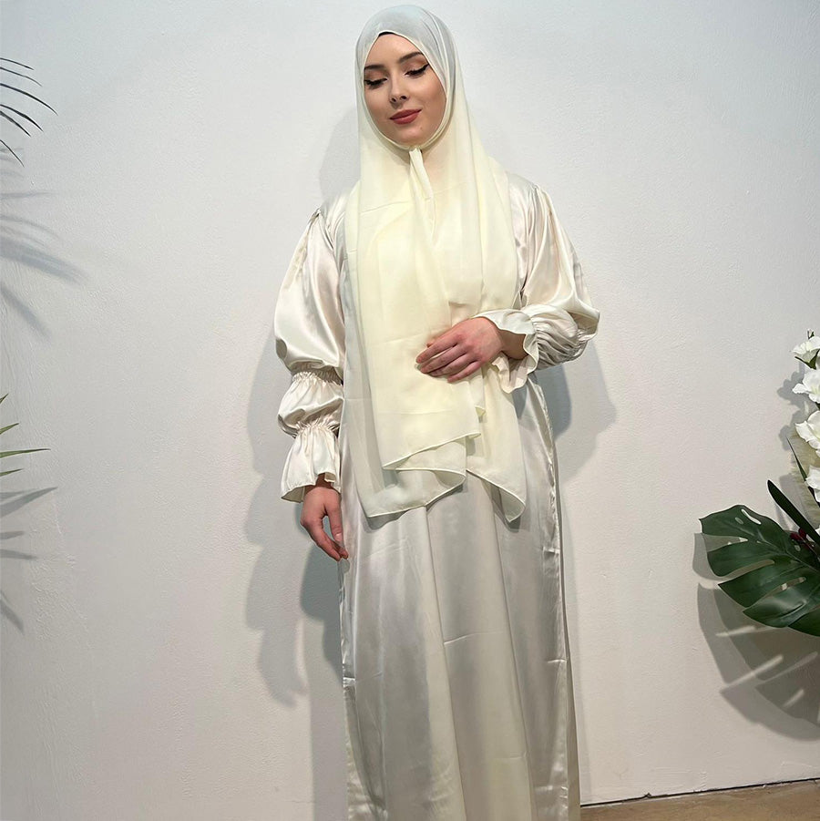 Perlmuttglanz Abaya mit Glockenärmeln