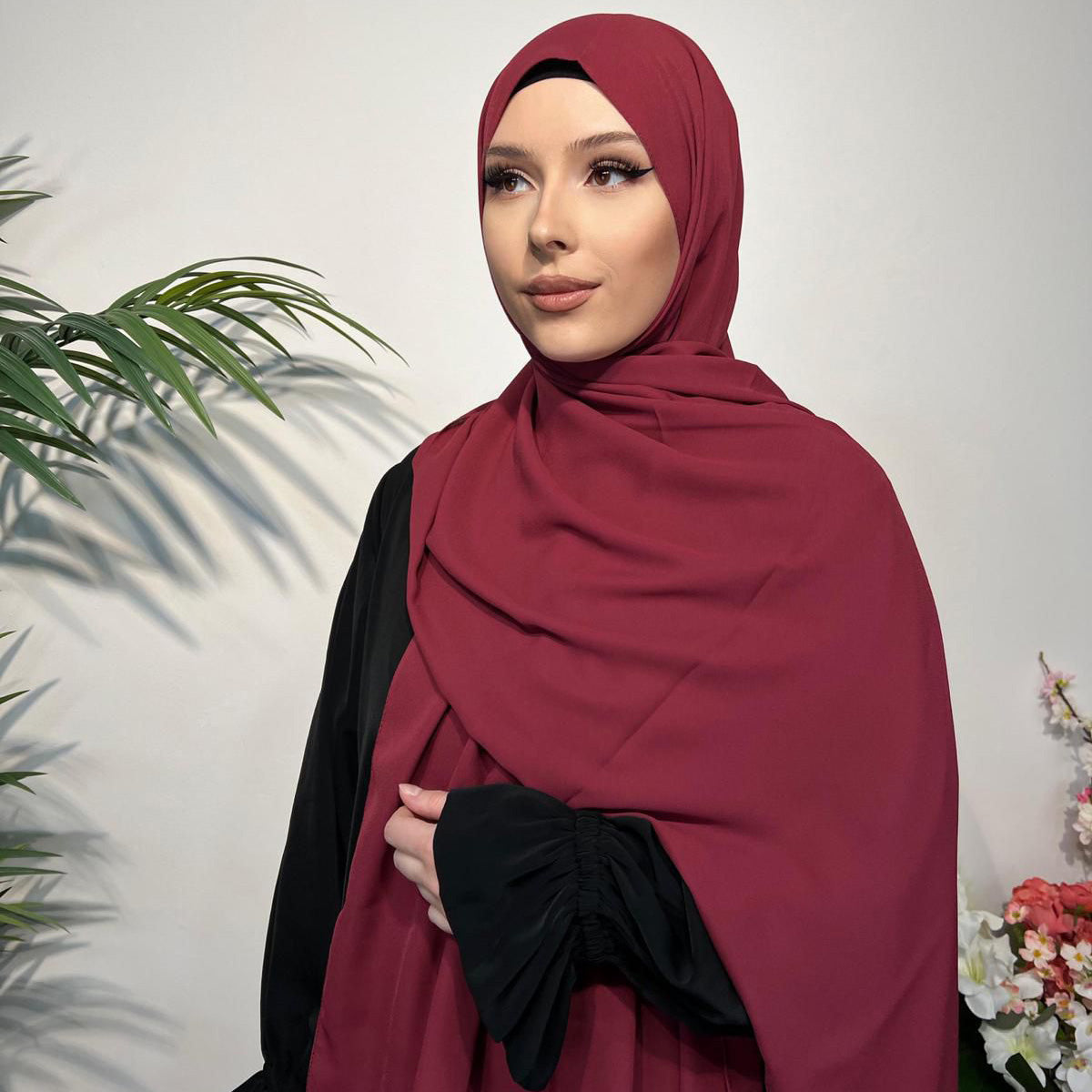 Chiffon Krepp Kopftuch – Leicht und Elegant